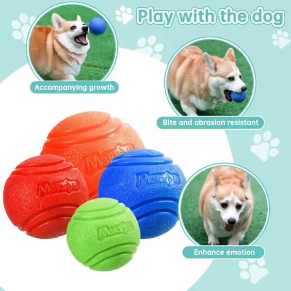 Indestructible Bouncy Rubber Dog Ball - Image 2