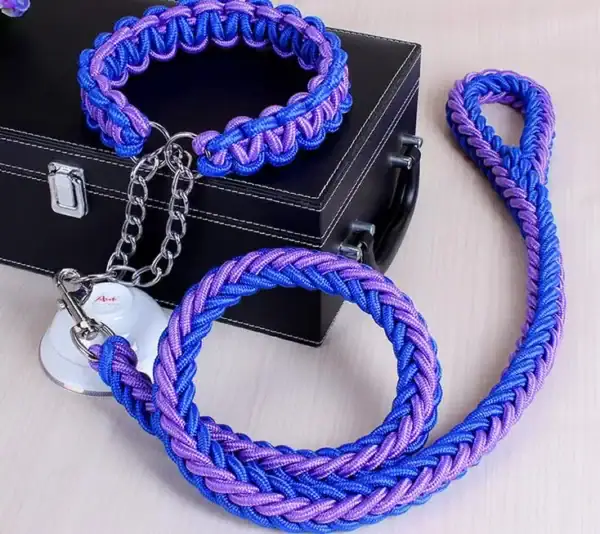 Double-Strand Rope Tactical Lead & Collar Set - Image 9
