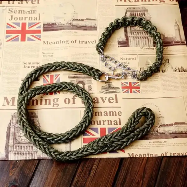 Double-Strand Rope Tactical Lead & Collar Set - Image 13