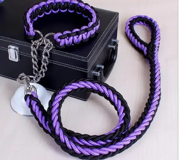 Double-Strand Rope Tactical Lead & Collar Set - Image 6