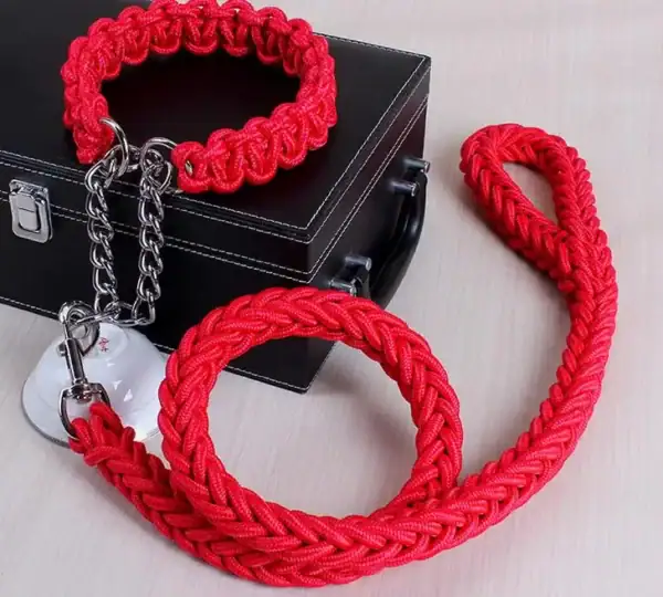 Double-Strand Rope Tactical Lead & Collar Set - Image 4