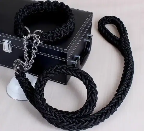 Double-Strand Rope Tactical Lead & Collar Set - Image 7