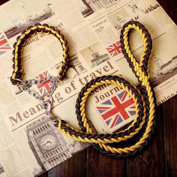 Double-Strand Rope Tactical Lead & Collar Set - Image 5