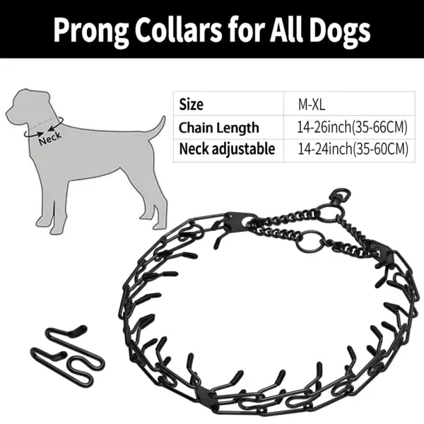 Adjustable Stainless Steel Dog Prong Collar - Image 5