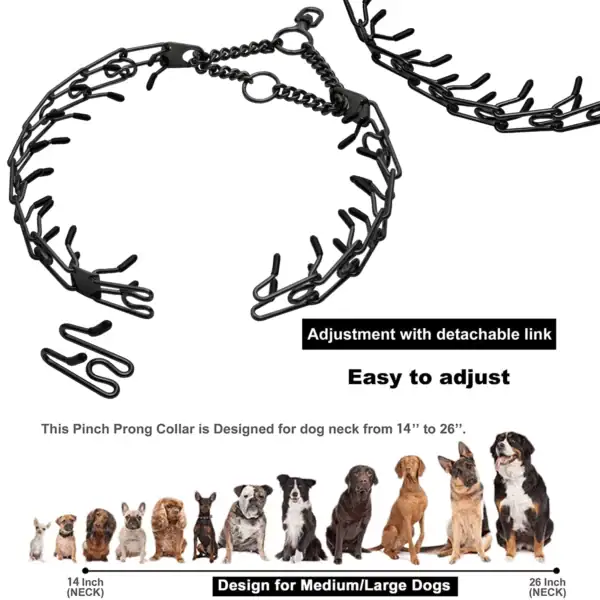 Adjustable Stainless Steel Dog Prong Collar - Image 4