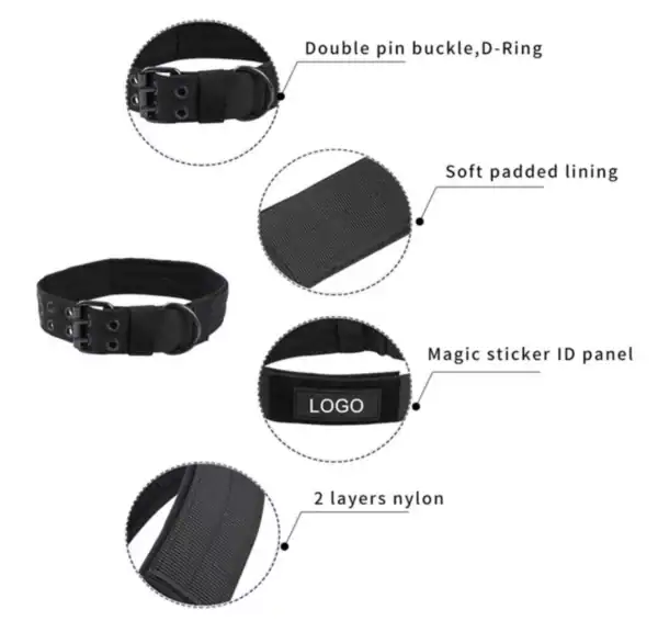 Heavy Duty Tactical Reflective Dog Collar - Image 11
