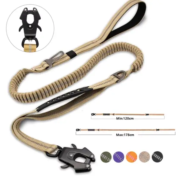 Heavy Duty Tactical Bungee No-Pull Lead for Big Dogs - Image 8