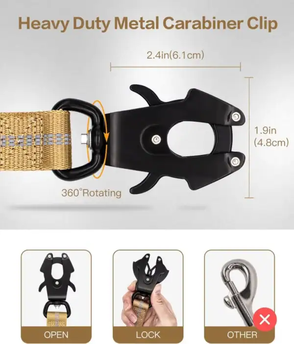 Heavy Duty Tactical Bungee No-Pull Lead for Big Dogs - Image 9